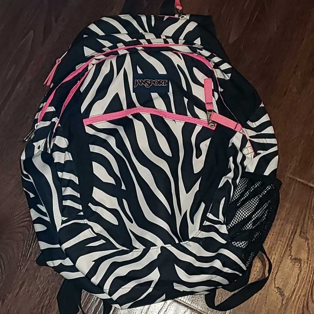Jansport 5pocket Zepra print backpack